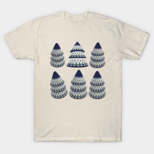 Boleslawiec pottery Christmas trees T-Shirt